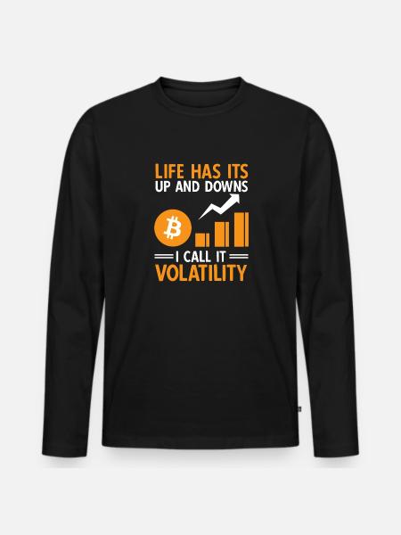 Bitcoin Cryptocurrency BTC Crypto Trader - Men's Premium Organic Long Sleeve Shirt - black