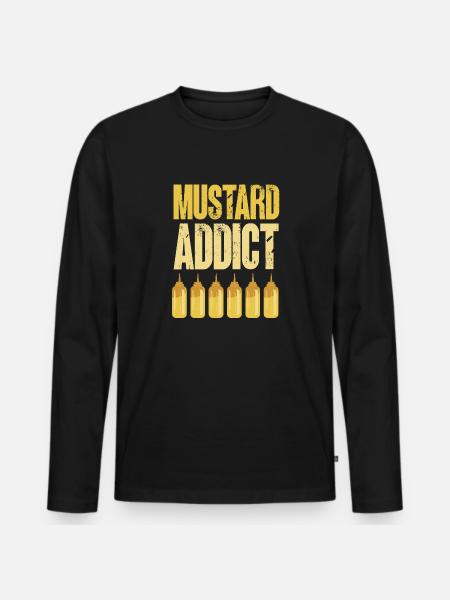 Senf Mustard - Men's Premium Organic Long Sleeve Shirt - black