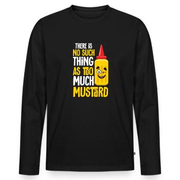 Senf Moutarde - T-shirt manches longues Premium bio Homme - noir - Devant - Nico (187cm)