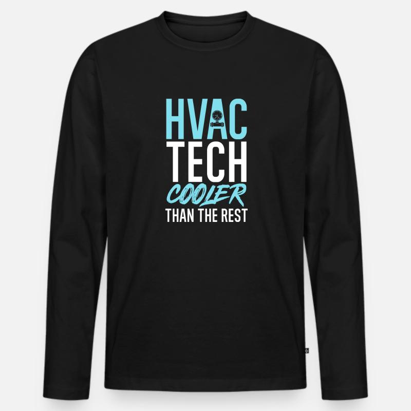 Heizung Klima Lüftung Techniker - Männer Premium Bio Langarmshirt - Schwarz