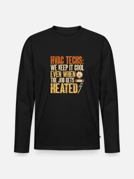 Heating, Air Conditioning, Ventilation, Technician - Men's Premium Organic Long Sleeve Shirt - black
