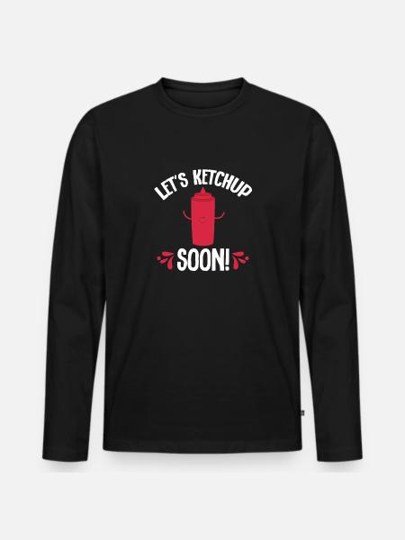 Ketchup Tomato ketchup - Men's Premium Organic Long Sleeve Shirt - black