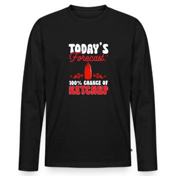Ketchup Ketchup à la tomate - T-shirt manches longues Premium bio Homme - noir - Devant - Nico (187cm)