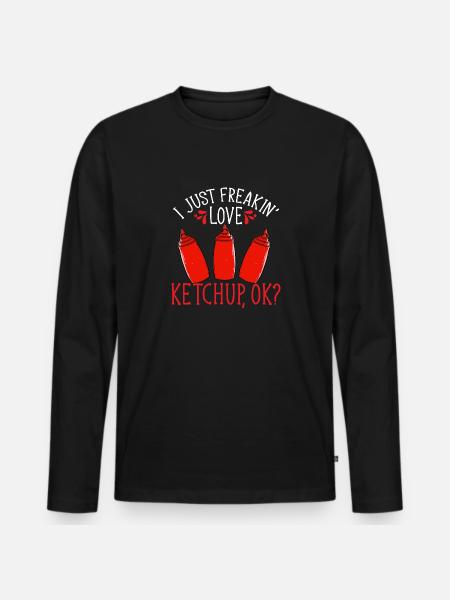 Ketchup Tomato ketchup - Men's Premium Organic Long Sleeve Shirt - black