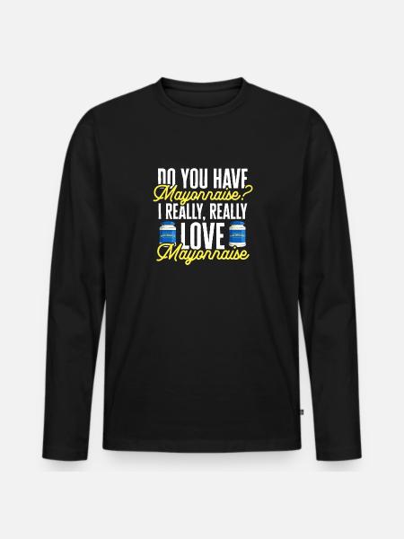 Mayonnaise - Men's Premium Organic Long Sleeve Shirt - black