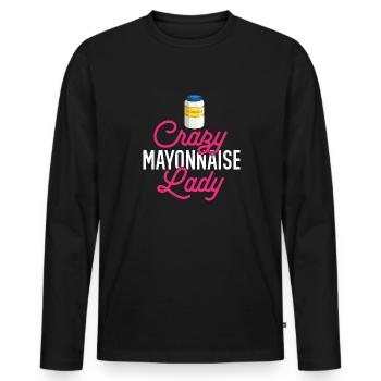 Mayonnaise - T-shirt manches longues Premium bio Homme - noir - Devant - Nico (187cm)
