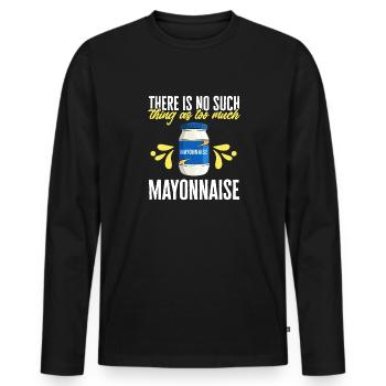 Mayonnaise - T-shirt manches longues Premium bio Homme - noir - Devant - Nico (187cm)