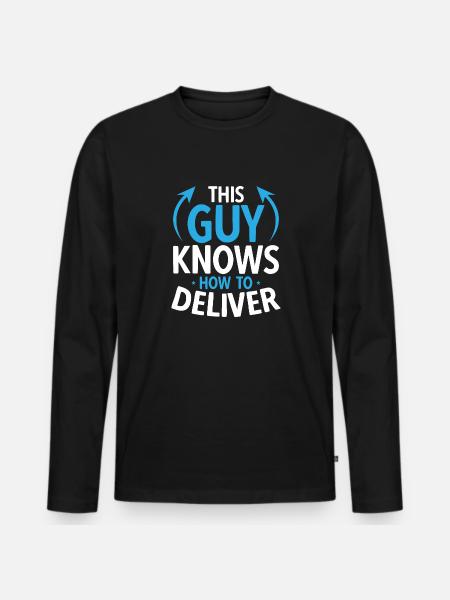 Supplier Package Delivery - Men's Premium Organic Long Sleeve Shirt - black