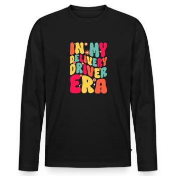 Supplier Package Delivery - Men's Premium Organic Long Sleeve Shirt - black - Front - Nico (187cm)