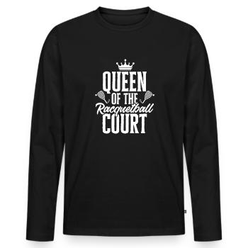 Racquetball Player Racquetball - Men's Premium Organic Long Sleeve Shirt - black - Front - Nico (187cm)
