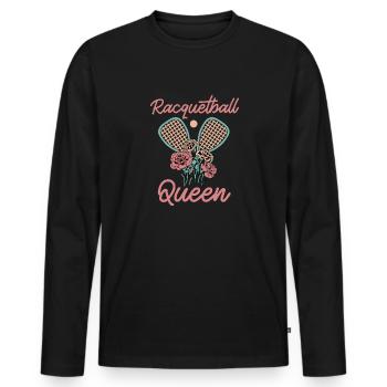 Racquetball Player Racquetball - Men's Premium Organic Long Sleeve Shirt - black - Front - Nico (187cm)