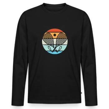 Joueur de racquetball Racquetball - T-shirt manches longues Premium bio Homme - noir - Devant - Nico (187cm)