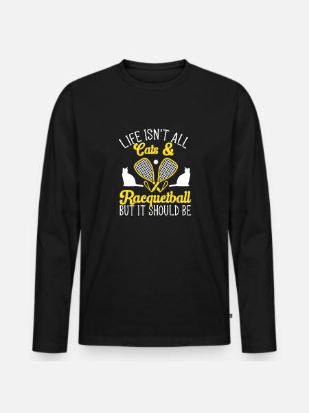 Racquetball Player Racquetball - Men's Premium Organic Long Sleeve Shirt - black