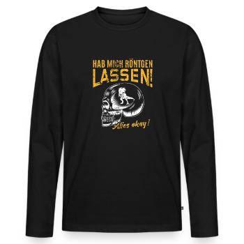 Röntgen Black humor and macabre style - Men's Premium Organic Long Sleeve Shirt - black - Front - Nico (187cm)