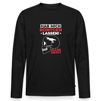 Röntgen Black humor and macabre style - Men's Premium Organic Long Sleeve Shirt - black - Front - Nico (187cm)