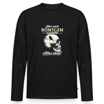 Röntgen Black humor and macabre style - Men's Premium Organic Long Sleeve Shirt - black - Front - Nico (187cm)