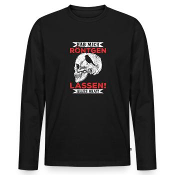 Röntgen Black humor and macabre style - Men's Premium Organic Long Sleeve Shirt - black - Front - Nico (187cm)