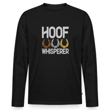 Farrier Horseshoe Horseshoeing - Men's Premium Organic Long Sleeve Shirt - black - Front - Nico (187cm)