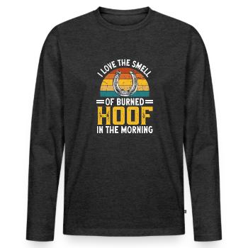 Farrier Horseshoe Horseshoeing - Men's Premium Organic Long Sleeve Shirt - heather anthracite - Front - Nico (187cm)