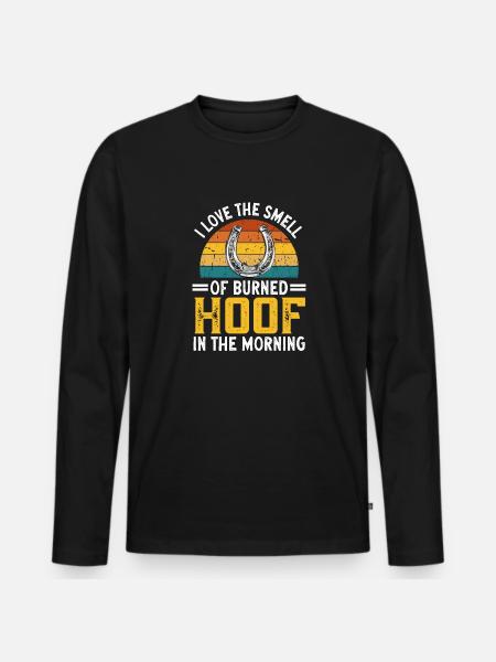 Farrier Horseshoe Horseshoeing - Men's Premium Organic Long Sleeve Shirt - black