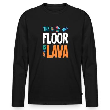 The ground is lava bouldering - Men's Premium Organic Long Sleeve Shirt - black - Front - Nico (187cm)