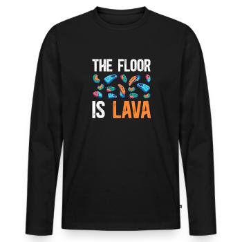 The ground is lava bouldering - Men's Premium Organic Long Sleeve Shirt - black - Front - Nico (187cm)