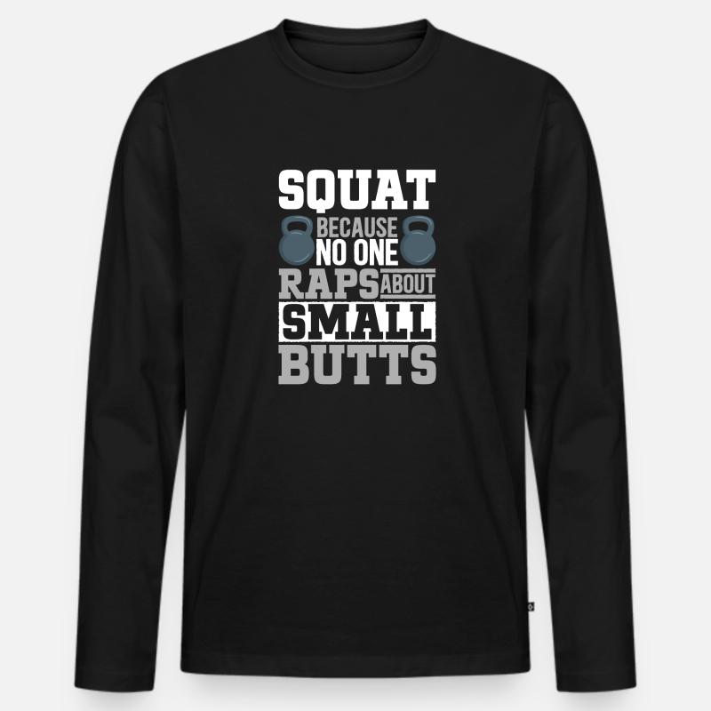Kettlebell Workout Fitness Training - Männer Premium Bio Langarmshirt - Schwarz