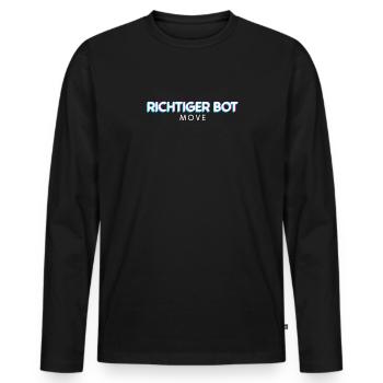 Richtig bot Move – Humour et style de joueur - T-shirt manches longues Premium bio Homme - noir - Devant - Nico (187cm)