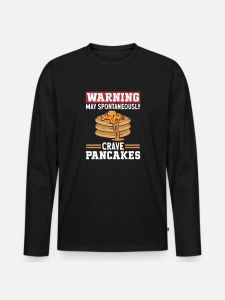 Pancake Breakfast Pancakes - Men's Premium Organic Long Sleeve Shirt - black