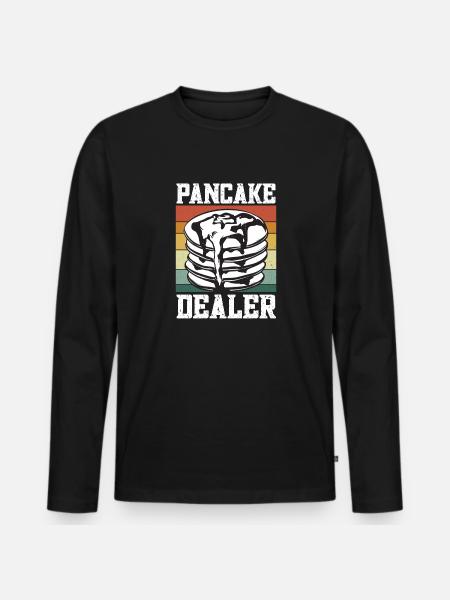 Pancake Breakfast Pancakes - Men's Premium Organic Long Sleeve Shirt - black