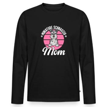 Zwergschnauzer Hund Schnauzer - Männer Premium Bio Langarmshirt - Schwarz - Vorne - Nico (187cm)