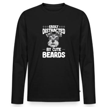 Schnauzer nain Chien Schnauzer - T-shirt manches longues Premium bio Homme - noir - Devant - Nico (187cm)
