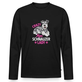 Schnauzer nain Chien Schnauzer - T-shirt manches longues Premium bio Homme - noir - Devant - Nico (187cm)