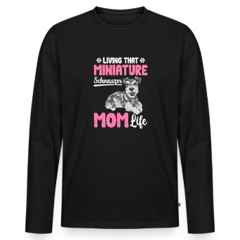 Schnauzer nain Chien Schnauzer - T-shirt manches longues Premium bio Homme - noir - Devant - Nico (187cm)