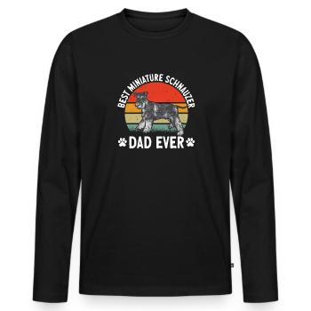 Schnauzer nain Chien Schnauzer - T-shirt manches longues Premium bio Homme - noir - Devant - Nico (187cm)