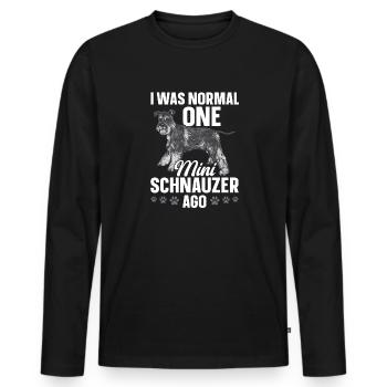 Schnauzer nain Chien Schnauzer - T-shirt manches longues Premium bio Homme - noir - Devant - Nico (187cm)