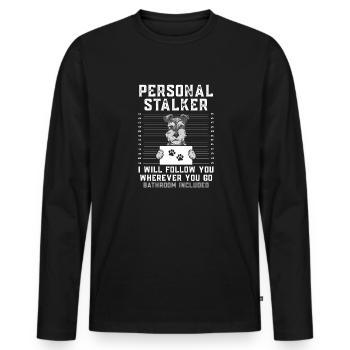 Schnauzer nain Chien Schnauzer - T-shirt manches longues Premium bio Homme - noir - Devant - Nico (187cm)