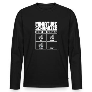 Zwergschnauzer Hund Schnauzer - Männer Premium Bio Langarmshirt - Schwarz - Vorne - Nico (187cm)