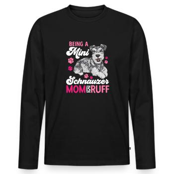 Schnauzer nain Chien Schnauzer - T-shirt manches longues Premium bio Homme - noir - Devant - Nico (187cm)
