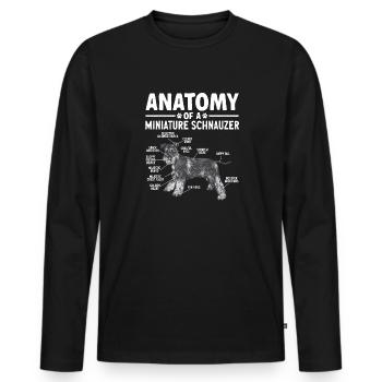 Schnauzer nain Chien Schnauzer - T-shirt manches longues Premium bio Homme - noir - Devant - Nico (187cm)
