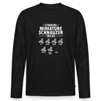 Zwergschnauzer Hund Schnauzer - Männer Premium Bio Langarmshirt - Schwarz - Vorne - Nico (187cm)