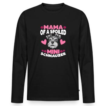 Schnauzer nain Chien Schnauzer - T-shirt manches longues Premium bio Homme - noir - Devant - Nico (187cm)