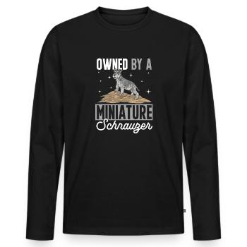 Schnauzer nain Chien Schnauzer - T-shirt manches longues Premium bio Homme - noir - Devant - Nico (187cm)