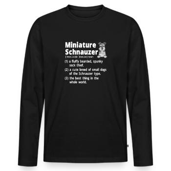 Schnauzer nain Chien Schnauzer - T-shirt manches longues Premium bio Homme - noir - Devant - Nico (187cm)