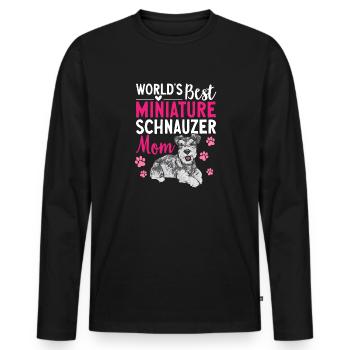 Zwergschnauzer Hund Schnauzer - Männer Premium Bio Langarmshirt - Schwarz - Vorne - Nico (187cm)