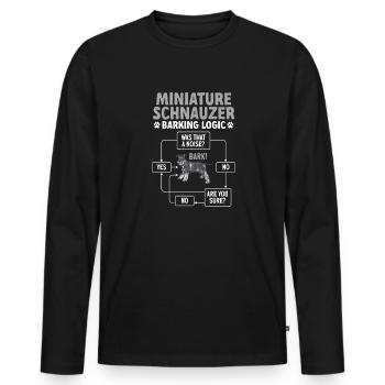 Schnauzer nain Chien Schnauzer - T-shirt manches longues Premium bio Homme - noir - Devant - Nico (187cm)