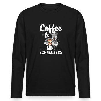 Schnauzer nain Chien Schnauzer - T-shirt manches longues Premium bio Homme - noir - Devant - Nico (187cm)
