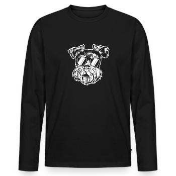 Schnauzer nain Chien Schnauzer - T-shirt manches longues Premium bio Homme - noir - Devant - Nico (187cm)