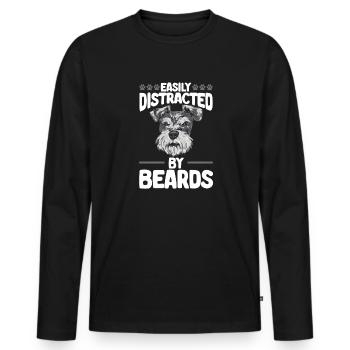 Zwergschnauzer Hund Schnauzer - Männer Premium Bio Langarmshirt - Schwarz - Vorne - Nico (187cm)