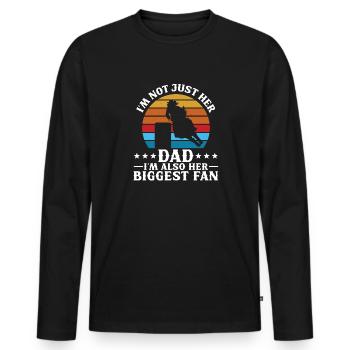 Rodeo Barrel Racing Pferd - Männer Premium Bio Langarmshirt - Schwarz - Vorne - Nico (187cm)